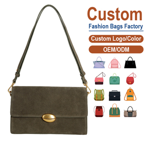 Custom Women's Genuine Leather Crossbody Bag Amy Green Handbag Solid Color Buckle Closure Classic Style Daily Use All Seasons - Product Image 1
