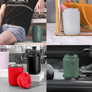 Vaso Térmico Mini de Acero Inoxidable 304 de 220ml/380ml con Tapa Abatible Antiderrames y Logotipo Personalizado - Product Image 6