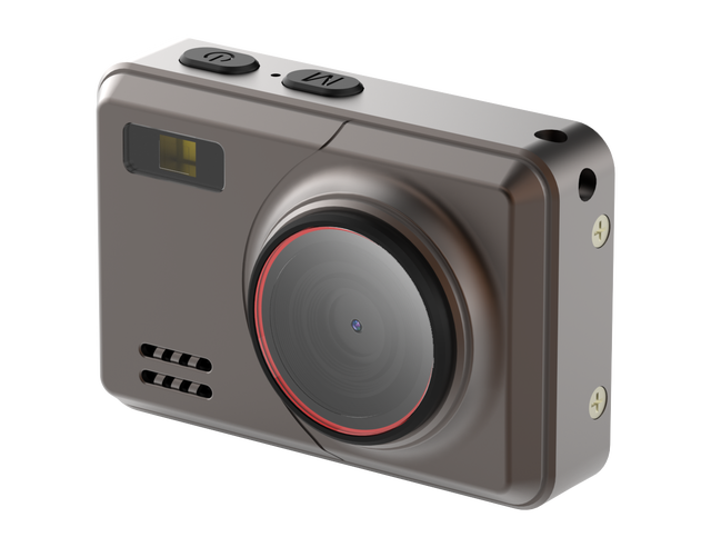 DC23M 1080P Mini Digital Camera 2MP CMOS Metal Housing Button Shape Keychain Camera with LED Fill Light Face Recognition MicroSD
