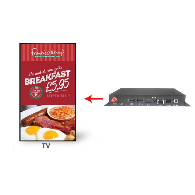 4K Internet Online Control Mini Hd Media Smart Streaming Android Advertising Digital Signage Box for Business Promotion