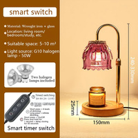 Elektrischer Kerzenwärmer mit Timer-Schalter, Aromatherapie-Funktion, Einstellbare Lichthöhe, Dimmbares Nachtlicht, Luxuriöses Design
