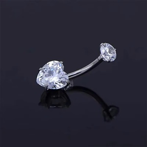 <span class=keywords><strong>Piercing</strong></span> de <span class=keywords><strong>nombril</strong></span> en acier titane avec design cœur sexy, cristal carré, strass, pierre de zircon, anneaux de <span class=keywords><strong>nombril</strong></span> plaqués <span class=keywords><strong>or</strong></span> - Product Image 2