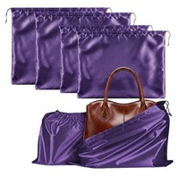 Sacs de rangement en satin à cordon coulissant, personnalisables avec logo de marque, multicolores, pour portefeuilles et sacs à main