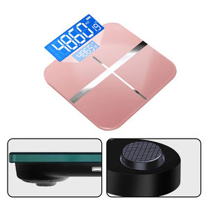 ميزان حمام رقمي فاخر دقيق حتى 180 كجم، عالي الدقة، مصنوع من الزجاج المقوى، يعمل بالبطارية، ميزان لقياس نسبة الدهون في الجسم - Product Image 4