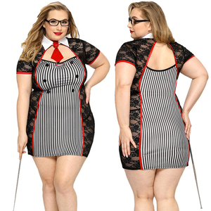 Factory Wholesale Plus Size <strong>Teacher</strong> Lingerie Womens Roleplay <strong>Sexy</strong> School Girls <strong>Costumes</strong> for Adults - Product Image 1