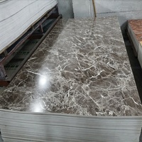 Panneaux muraux de douche en PVC imitation marbre, résistants à l'humidité, 4x8 pieds, revêtement mural imperméable pour salle de bain