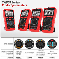 Multimètre numérique intelligent TASI TA801C True RMS AC/DC 600V 10A NCV Gamme automatique 10MHz Fréquence Indicateur de batterie faible Industriel