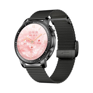Reloj inteligente AMOLED KM33 para mujer con correa de acero, llamadas por Bluetooth, monitor de oxígeno en sangre y frecuencia cardíaca, relojes inteligentes de pulsera para damas. - Product Image 3
