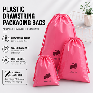 Transparent Waterproof Drawstring <b>Shoe</b> Storage Bags, Portable Travel & Household Dust Pouches for <b>Shoes</b> & Cosmetics - Product Image 1