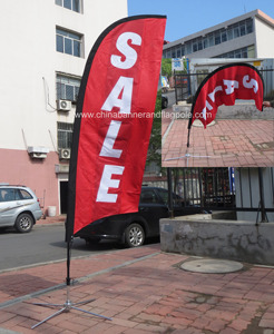 2024 Chất Lượng Cao Ngoài Trời In Biểu Tượng Tùy Chỉnh Kinh Doanh Quảng Cáo Hiển Thị Khuyến Mãi Bãi Biển Mở Lông Cờ Với Cực Kit - Product Image 4