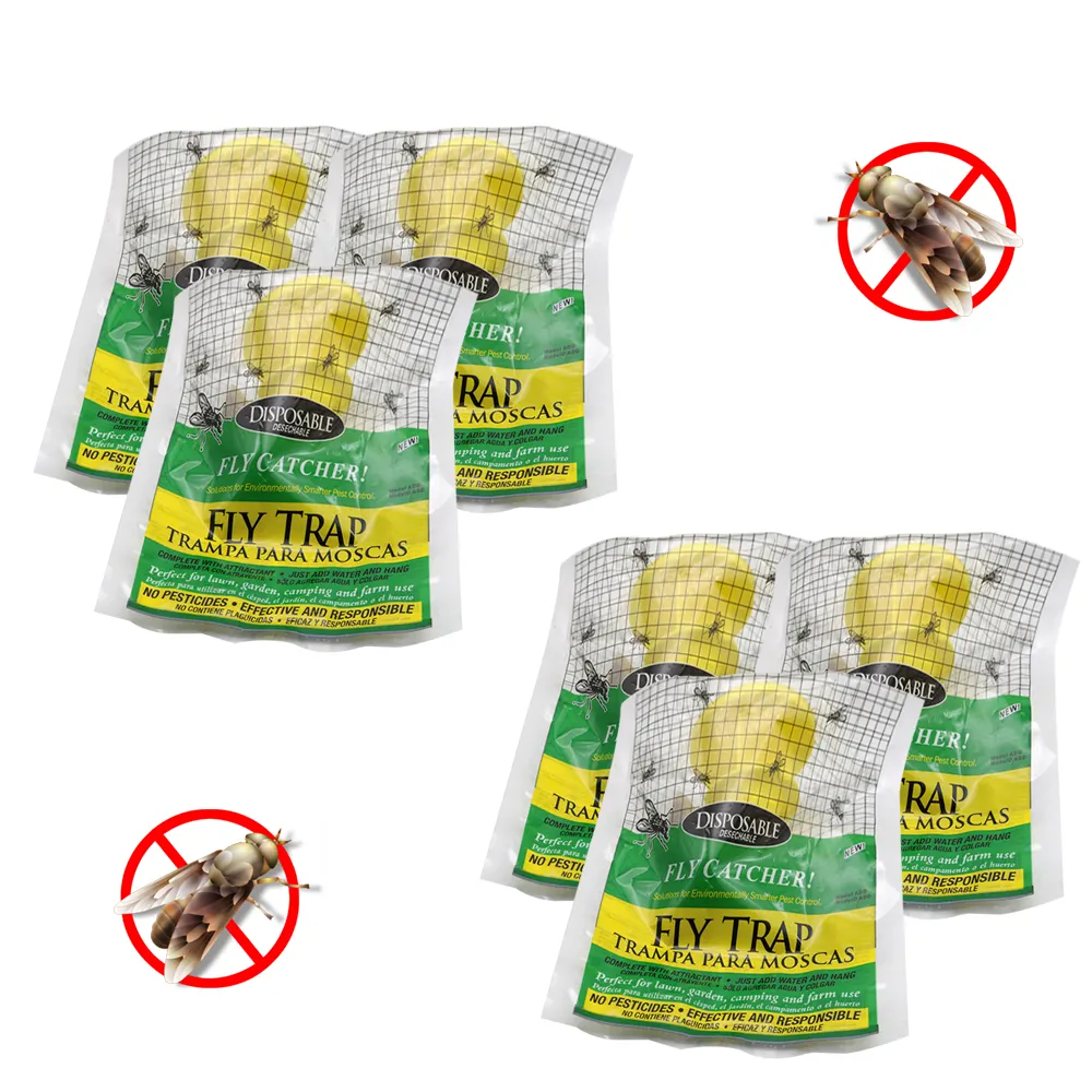 Piège à mouches extérieur suspendu piège à fruits à mouches jetable grand sac attrape-mouches