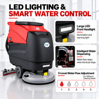 Mesin Pencuci dan Pengering Lantai Komersial Wallergo K3 530mm dengan Tangki 60L/65L, Peralatan Pembersih Lantai Industri Tipe Walk-Behind