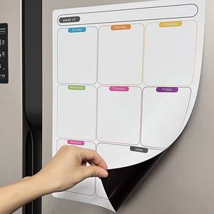 Tableau de messages pour planificateur hebdomadaire, autocollant magnétique effaçable à sec pour réfrigérateur - Product Image 4