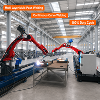 Robot de soudage intelligent à double rail de guidage et sept axes pour grandes pièces longues, idéal pour l'atelier de soudage de précision en métallurgie