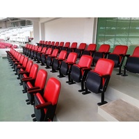 Chaise pliante VIP Avant Sport, sièges de stade souples, sièges de stade fixes au sol avec numéros/soutien dorsal/porte-gobelet
