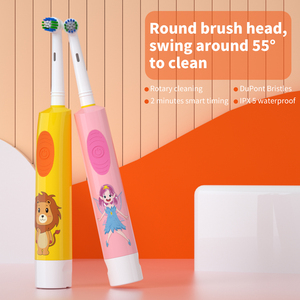 HL-198 แปรงสีฟันไฟฟ้าแบบหมุนสำหรับเด็ก ขนแปรงนุ่ม 1 โหมดทำความสะอาด ตัวจับเวลา 2 นาที กันน้ำ ใช้งานร่วมกับออรัล-บีได้ - Product Image 1