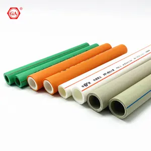 GA brand plumbing pipes PN16 PN20 PN25 green PPR piping tubes for water supply