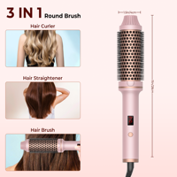 Peigne chaud professionnel bigoudi électrique lisseur brosse thermique à ions négatifs