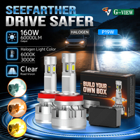 Ampoule de phare LED à trois faces exclusive brevetée P19W H8 H11 avec boîte personnalisée avec logo OEM, vente en gros directe d'usine, éclairage automobile
