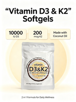 Gélules de Vitamine D3 K2 Haute Puissance – Complément Alimentaire D3 + K2 avec Huile de Coco – OEM ODM Marque Privée
