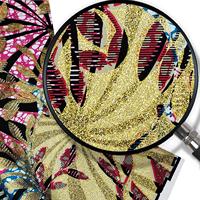 6 Yards Tissu Pagne Africain Imprimé Wax Doré, Tissu Wax Doré, Vente en Gros Très Demandée, Grand Tissu Wax Ankara 100% Coton Nouveau