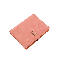 Couverture en cuir PU 6 anneaux de trésorerie farce Budget classeur cahier personnalisé rose Promotion cuir dossier spirale 100 feuilles CN;FUJ