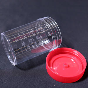 Tasse en plastique de tasse d'échantillon d'<span class=keywords><strong>urine</strong></span> de catégorie médicale de Offre Spéciale d'usine avec la tasse rouge de <span class=keywords><strong>collection</strong></span> de chapeau avec le PS 40ml - Product Image 2
