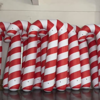 Décoration de Noël gonflable, grande canne en sucre d'orge gonflable pour l'extérieur, décorations de Noël gonflables, ballons gonflables de Père Noël