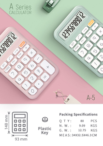 Haute qualité mignon Kawaii poche Mini calculatrice rose vert petite calculatrice électronique fournitures de bureau étudiant calculatrice solaire - Product Image 3