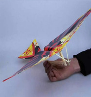 Qiao — avion bionique fait à la main, jouet en plein air pour enfant, avec bande de caoutchouc élastique, modèle oiseaux volants électriques, DIY, idée cadeau
