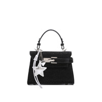 Bolso Bandolera Pequeño Cuadrado con Colgante de Estrella Estilo Coreano 2026, Sofisticado y Versátil para Mujer, Ideal para el Trabajo, en Poliéster