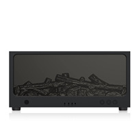 Diffuseur d'arômes ultrasonique réaliste avec effet de flamme de cheminée, humidificateur à vapeur simulant des bûches, pour la décoration intérieure