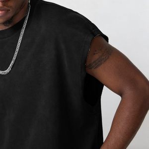 FOXA Men's Sleeveless Cotton Tank Top Dolman Sleeve Loose Fit Breathable Muscle Tee <b>Shirt</b> For <b>Running</b> And Casual Wear - Product Image 5