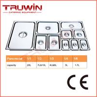 Bain-marie électrique 6L en acier inoxydable Ensemble de buffet de table chauffante à 6 casseroles pour hôtels Équipement de restauration
