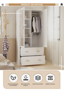 Armoire moderne <span class=keywords><strong>en</strong></span> noyer avec portes coulissantes <span class=keywords><strong>en</strong></span> verre, armoire à miroir pour chambre à coucher, salle de bain ou appartement <span class=keywords><strong>en</strong></span> vente - Product Image 6