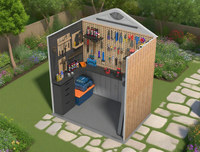 Maisonnette Modulaire Préfabriquée Portable Isolée et Étanche, Abri Mobile en HDPE pour Entrepôt et Parc