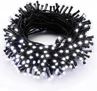 Guirlande lumineuse de Noël 400 LED 164 pieds avec 8 modes, étanche, pour extérieur, maison, jardin, blanc froid