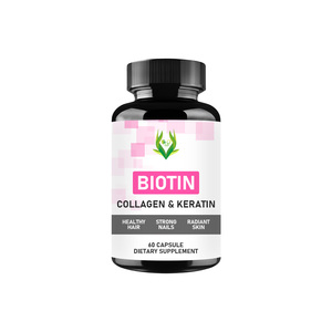 Capsules de biotine, collagène et kératine de haute qualité avec vitamine A favorisent la santé des cheveux et des ongles, et contribuent à améliorer les niveaux d'énergie. - Product Image 1