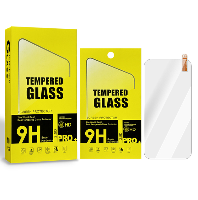 10 in 1 Package 2.0D Anti-Scratch Clear Tempered Glass Film for for IPhone17 16 Pro Max for Samsung for Tecno