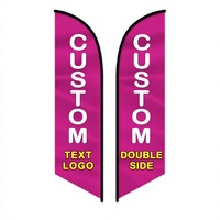 Drapeau de plage personnalisé double face par sublimation, drapeau plume, bannière, impression personnalisée pour événements, vente en gros