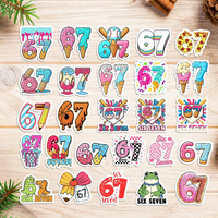 Nieuwe Design Zes Zeven Kpop Acryl Schoen Charm 67 Kpop Hunters Charms voor Clog Decoratie Aangepaste 67 Schoen Charm