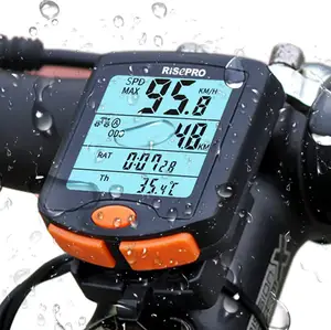 Pengukur Kecepatan Sepeda dan Odometer Tanpa Kabel, Komputer Sepeda Siklus Tahan Air dengan Tampilan LCD dan Multifungsi