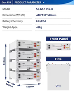 Batterie LiFePO4 Deye 5,12 kWh 51,2 V à montage en rack, batterie ESS standard 19 pouces pour système de sauvegarde d'énergie solaire hybride domestique