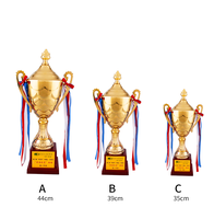 Trophée de tasse en métal de vente chaude grands trophées personnalisés récompensent l'artisanat en métal