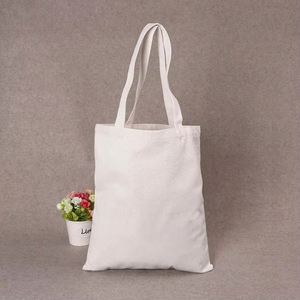 Sacs fourre-tout réutilisables Angyue en toile de coton naturel écologique avec longue poignée, durables, personnalisables, vierges, pour usage promotionnel, sacs d'épicerie - Product Image 1