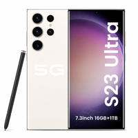 Smartphone de jeu mobile à écran HD CDMA/LTE, double SIM, 7300 mAh, 48MP + 108MP, 16 Go + 1 To, Super S23+ à succès en France