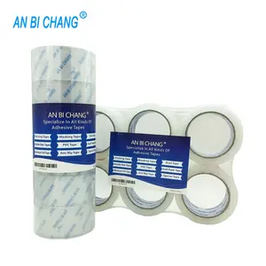 6 rolls Shenzhen Factory BOPP transparent packaging packaging tape with wrap for Amazon