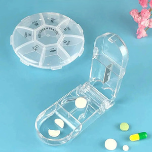 Boîte à pilules multicolore en PP avec logo personnalisé, résistante aux enfants, pour voyage, organiseur hebdomadaire 7 jours, vitamines - Product Image 4