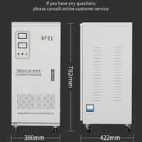 Régulateur de tension automatique monophasé SVC/TND-30KVA à servomoteur 220V AC en cuivre pour usage domestique et industriel
