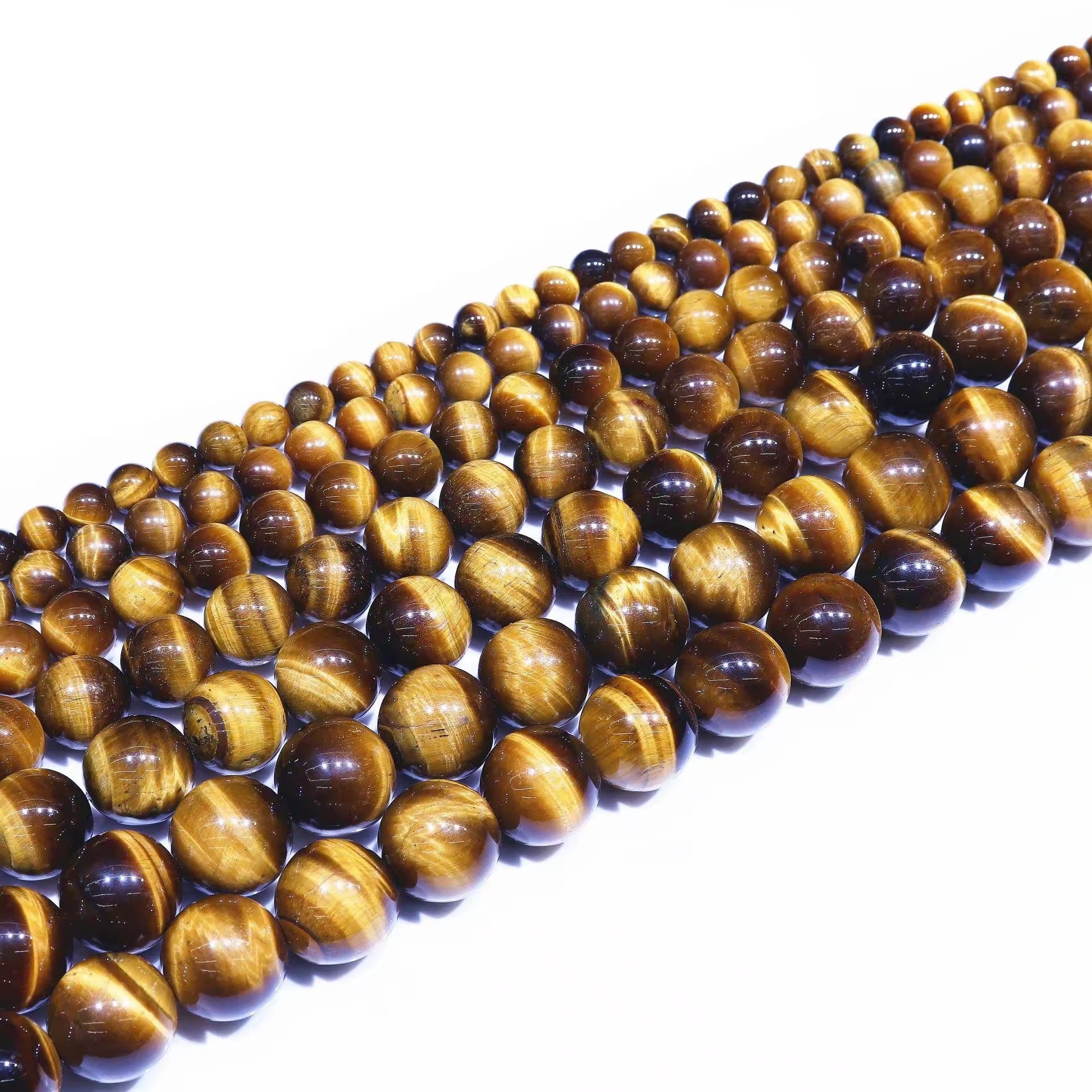 Wholesale Tiger Eye Agate Quartz Round Loose Beads 4/6/8/10/12mm Natural Stone Jewelry Making DIY Bracelet Necklace Components